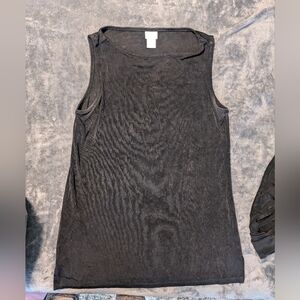 Chicos Traveler Tank Top Black Sheath Stretchy Comfortable